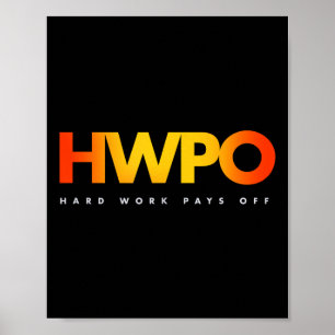 HWPO Hard werken loont pastel Motivatie Poster