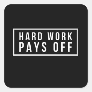 HWPO Hard Work loont Motivatie Vierkante Sticker