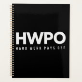 HWPO Hard Work Pays Off Motivational New Years  Planner (Voorkant)