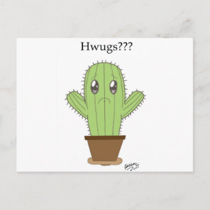 "Hwugs???" Cactus Briefkaart