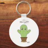 "Hwugs???" Cactus Sleutelhanger (Voorkant)