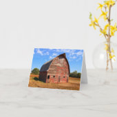 Hwy 15 Red Barn briefkaart/wenskaart Kaart (Gele Bloem)