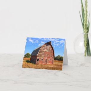 Hwy 15 Red Barn briefkaart/wenskaart Kaart