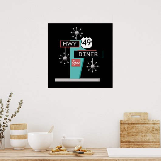 HWY 49 Diner Poster (Keuken)