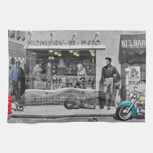 HWY 51 Silver 2 Theedoek (Horizontaal)