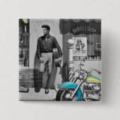 HWY 51 Silver 2 Vierkante Button 5,1 Cm (Voorkant)