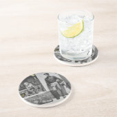 HWY 51 Silver Zandsteen Onderzetter (Zijkant)