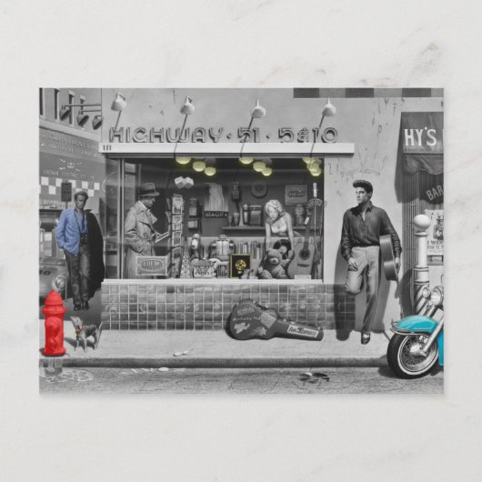 HWY 51 Zilver Briefkaart (Voorkant)