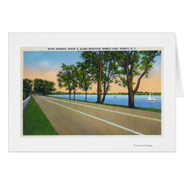 Hwy Route 5 Uitzicht Seneca Lake (Voorkant Horizontaal)