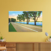 Hwy Route 5 Uitzicht Seneca Lake Canvas Afdruk (Insitu (Woonkamer))