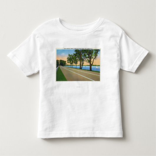Hwy Route 5 Uitzicht Seneca Lake Kinder Shirts (Voorkant)