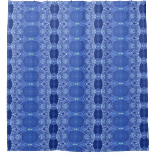 Hy Blue Ikat 7 Douchegordijn (Voorkant)