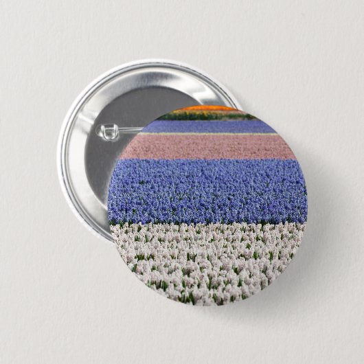 Hyacinetveld Ronde Button 5,7 Cm (Voorkant /achterkant)