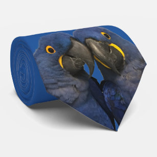 Hyacinne Macaw Parrot Rare Blue Stropdas