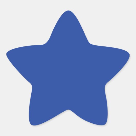 Hyacint Ara Blauw Ster Sticker (Voorkant)