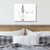 Hyacint Bloem Watercolor Canvas Print (Insitu (Slaapkamer))