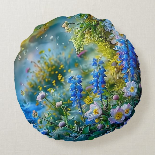 Hyacint bloemen kussen kussen (Achterkant)