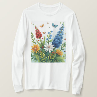 Hyacint bloemen t-shirt