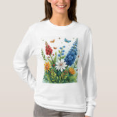 Hyacint bloemen t-shirt (Voorkant)