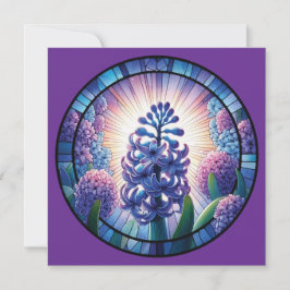 Hyacint Glas in lood Art Kaart