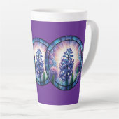 Hyacint Glas in lood Art Latte Mok (Rechterhoek)