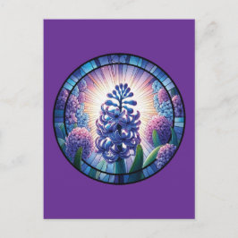 Hyacint Glas-in-lood Kunst Briefkaart