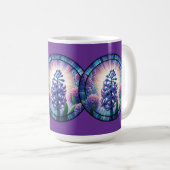 Hyacint Glas-in-lood Kunst Koffiemok (Voorkant rechts)