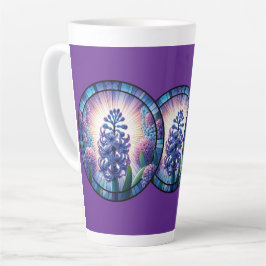 Hyacint Glas-in-lood Kunst Latte Mok