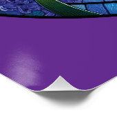 Hyacint Glas-in-lood Kunst Perfect Poster (Hoek)