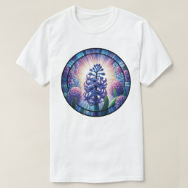 Hyacint Glas-in-lood Kunst T-shirt