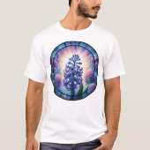 Hyacint Glas-in-lood Kunst T-shirt (Voorkant)
