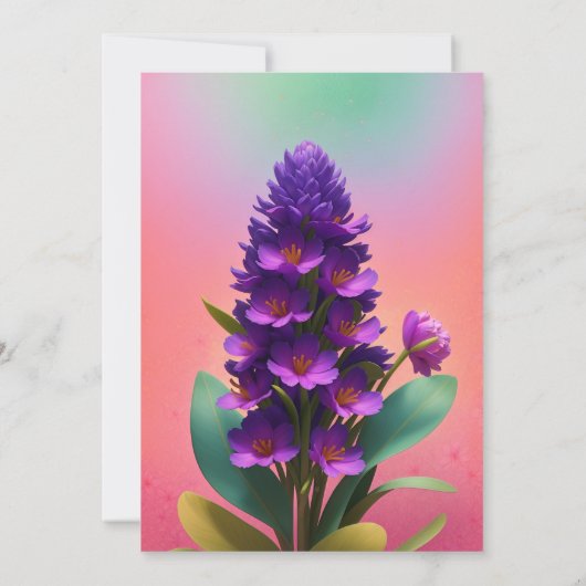 Hyacint Liefde Constante Vernieuwing Loveliness Br Kaart (Achterkant)