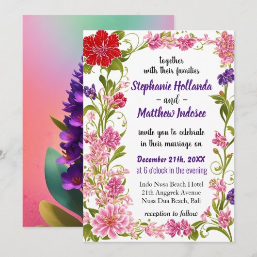 Hyacint Liefde Constante Vernieuwing Loveliness Br Kaart (Voorkant / Achterkant)