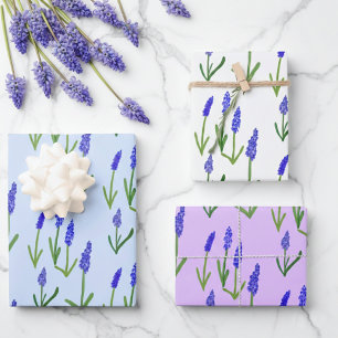 Hyacint Pasen Lente Bloempatroon Bollen Cadeau Inpakpapier Vel