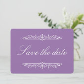 Hyacint Regency stijl elegante Bewaar de Datum Save The Date (Staand voorkant)