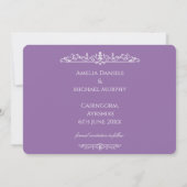 Hyacint Regency stijl elegante Bewaar de Datum Save The Date (Achterkant)