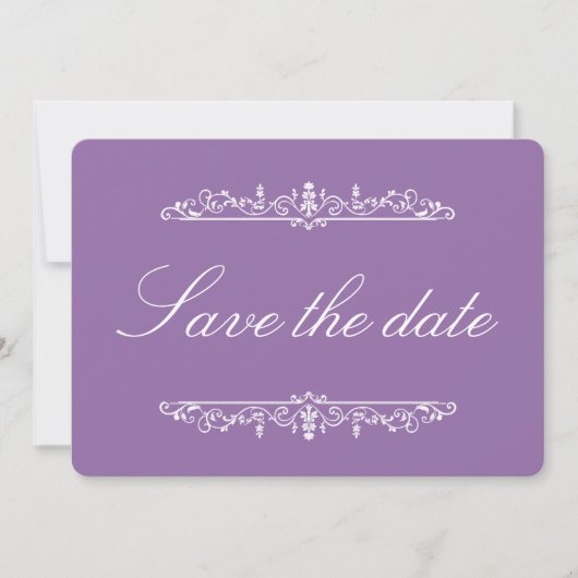 Hyacint Regency stijl elegante Bewaar de Datum Save The Date (Voorkant)