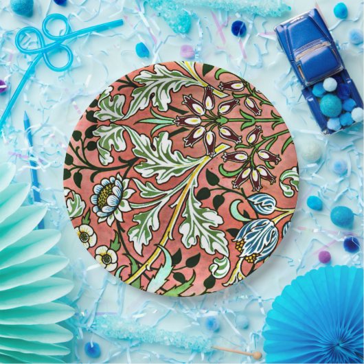 Hyacint - William Morris Design Papieren Bordje (Feest)