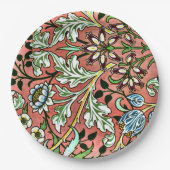 Hyacint - William Morris Design Papieren Bordje (Voorkant)