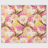 Hyacinth and peonis flowers, seamless pattern. Wat Cadeaupapier (Vlak)