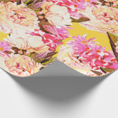 Hyacinth and peonis flowers, seamless pattern. Wat Cadeaupapier (Hoek)
