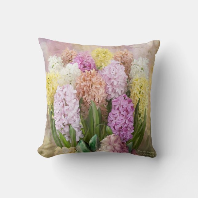 Hyacinth Bouquet 2 Art Designer Pillow Kussen (Voorkant)