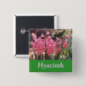 Hyacinth Cluster Vierkante Button 5,1 Cm (Voorkant /achterkant)