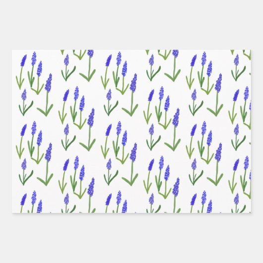 Hyacinth Easter Spring Floral Pattern Bulbs Gift Inpakpapier Vel (Voorkant 2)