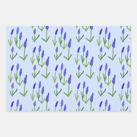 Hyacinth Easter Spring Floral Pattern Bulbs Gift Inpakpapier Vel (Voorkant)