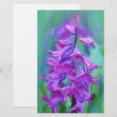 Hyacinth Flower Briefpapier (Voorkant / Achterkant)