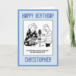 Hyacinth House Plant Pun Cartoon Kaart