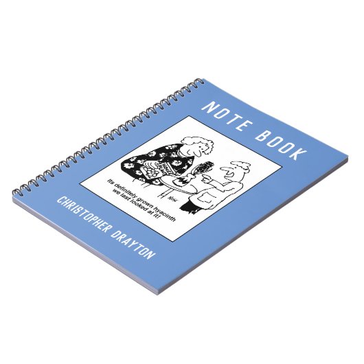 Hyacinth House Plant Pun Cartoon Notitieboek (Linkerzijde)