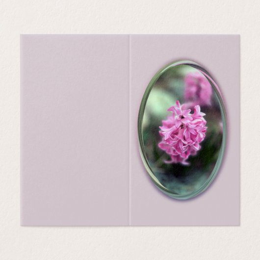 Hyacinth in de lente kaart (Buitenkant ongevouwen)