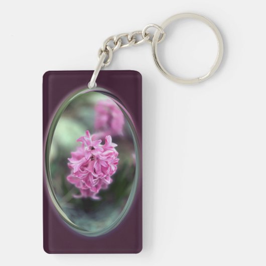 Hyacinth in de lente sleutelhanger (achterkant)